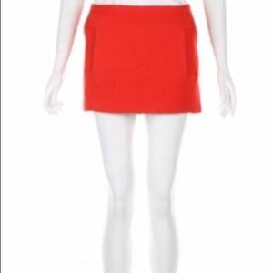 Maje red wool mini skirt